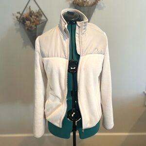 White soft fleece performance jacket